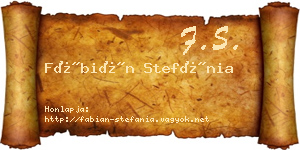 Fábián Stefánia névjegykártya