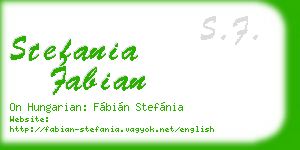 stefania fabian business card
